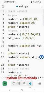 List Methods in Python| Beginner Python #coding #python #programming #shorts #pythonprogramming