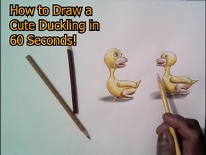 How to Draw a Cute Duckling in 60 Seconds!
