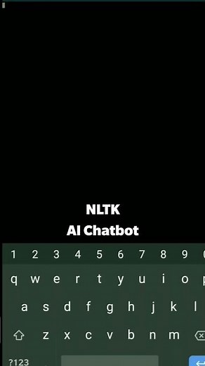 ChatBot AI code using NLTK library in python #python #shorts