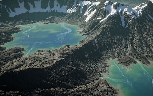 入门级Gaea制作雪山湖泊贴图与在Unity里的使用