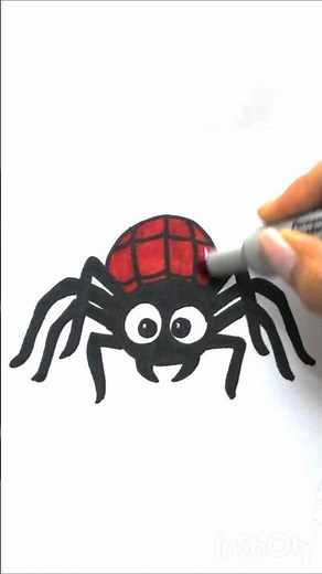 How To Draw Spider Spider-man #spiderman #drawings #art #howtodraw #shorts #coloring