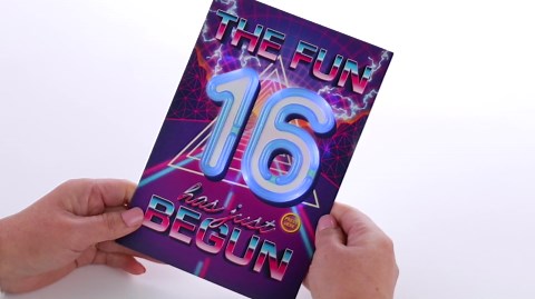 Hallmark Musical 16th Birthday Card With Lights (The Fun Has Just Begun)
