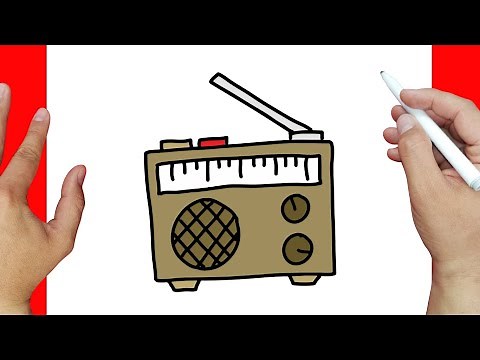 Cómo dibujar una radio facil paso a paso | Dibujos fáciles