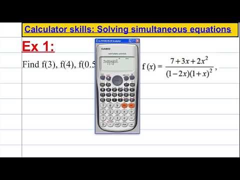 CASIO FX 991ES PLUS - Calculator skills - simple substitution