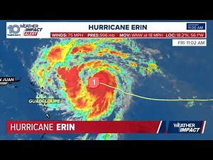 LIVE UPDATE: Tracking Hurricane Erin with NHC's latest advisory