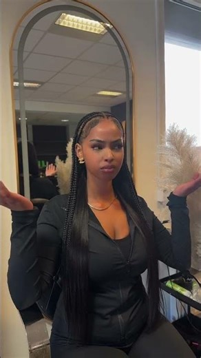 💫 Cornrows in Front with Long Straight Hair | Protective Style Tutorial