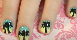 DIY Sunset Nail Art | Easy Summer Nail Project