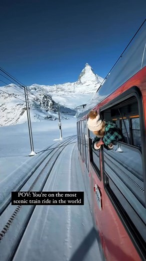 1.3K views · 24 reactions | The most scenic train ride in Europe. This is Zermatt in Switzerland. Probably one of my favourite ski areas in Europe. Nothing beats these views and overlooking the famous Matterhorn or the “Toblerone chocolate” mountain. Put this on your Europe bucket list 凉﫶 #Switzerland #Eurotrip #Zermatt #Matterhorn | Keisha | Facebook