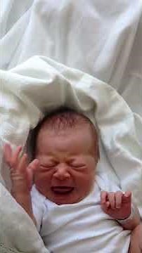 Everleigh Crying During a Diaper Change - One Day Old