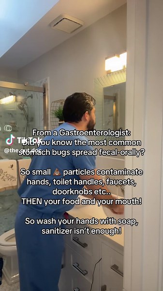 Soap and running water physically removes organisms, Friction is key for at least 20 seconds. #norovirus #diarrhea #colitis #fyp