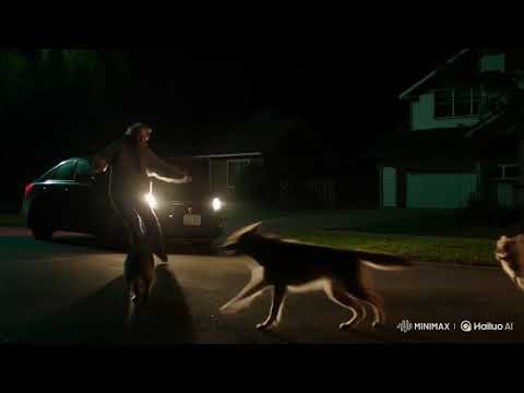Man saves dog from coyotes #animal #ai #car