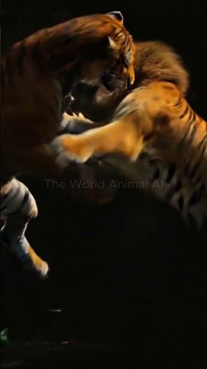 Epic Tiger vs. Lion Fight 🔥🐅🦁 Who Will Win? (Realistic Animation) #animalfight