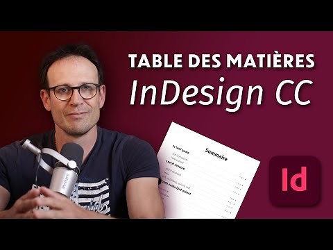Comment faire une table des matières dans InDesign