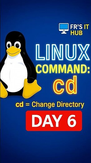 Linux in 60 Seconds: cd Command Explained (Day 6) | Change Directory in Linux for Beginners #shorts