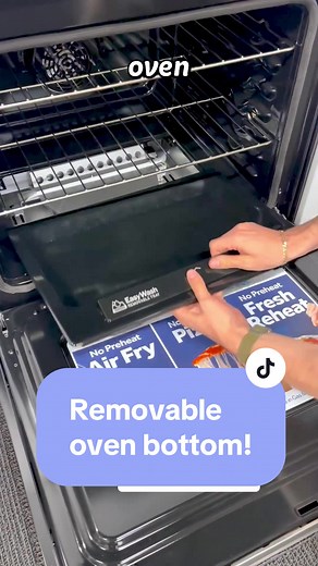 This is a new GE oven that has a removable tray at the bottom of the oven to make spillovers extremely easy to clean. Just pop it out and throw it in the dishwasher and you’re done. Kind of shocked this hasn’t been invented until this year especially considering that toaster crumb trays have existed for ages! What do you think? #oven #ovencleaning #cleaning #clean #ge #geoven #geappliances #invention
