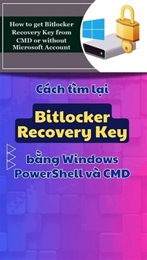 ️Tìm lại Bitlocker Recovery Key bằng PowerShell và CMD #bitlocker #recovery #key #cmd #powershell