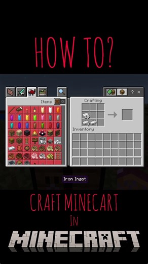 How to Craft Minecart in Minecraft. #shorts #minecraft #informative #how