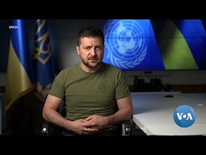 Ukraine President Volodymyr Zelenskyy Addresses 77th UNGA