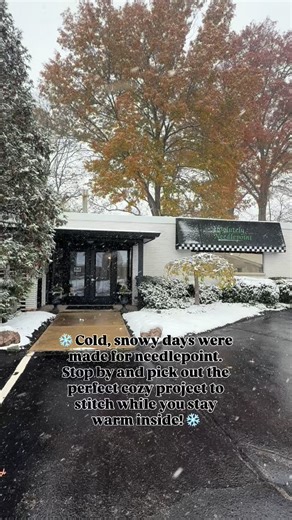 1K views · 76 reactions | Cold, snowy days were made for needlepoint. ❄️ Stop by and pick out the perfect cozy project to stitch while you stay warm inside! | Absolutely Needlepoint | Facebook
