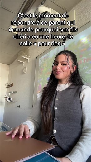 Réponse à un parent sur la colle de son fils