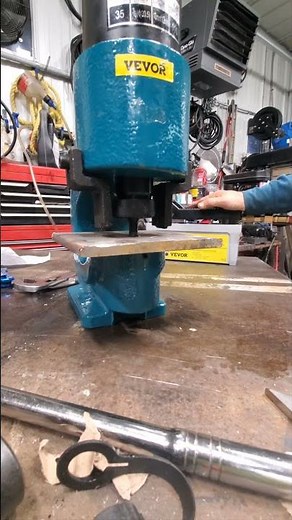 Hole Punching in 3/8" Steel Plate - Vevor 35 Ton Hydraulic Press
