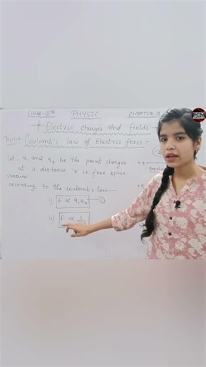 Coulomb’s Law Made EASY ⚡🔥 | Direct & Inverse Relation Explained in 30 Sec #Shorts#reels#viralshorts