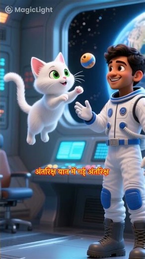 अंतरिक्ष यात्रा#अंतरिक्ष #बिल्ली #कहानी #स्पेसशिप #MagicLightai #MagicLight