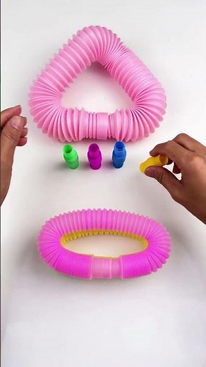 Creating Style pink Odd-ASMR Crunchy POP-TUBE #diy#satisfyingvideos #relaxing #oddasmr #poptubesound
