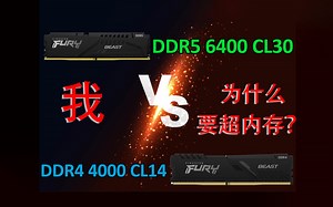 我为什么要超内存？DDR4 4000C14 VS DDR5 6400C30内存超频评测