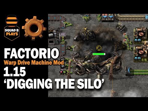 Digging through 6 Stages to make the Rocket Silo in Warp Drive Machine Mod Factorio Space Age