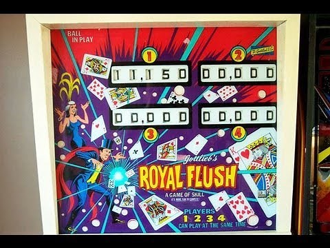 1976 Gottlieb ROYAL FLUSH Pinball Machine In Action