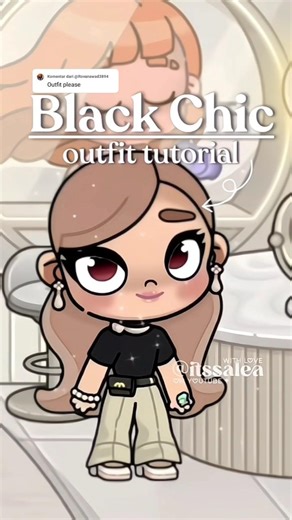 𝜗ৎ ₊˚ BLACK CHIC OUTFIT TUTORIAL🧸 ⋆˚꩜｡ AVATAR WORLD