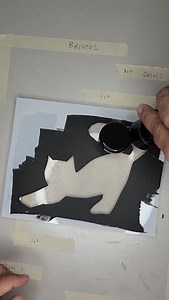 Using the same cat stencil I have created, trying to add more layers. It gets thick and we need to be careful to wait the right time to pull the print off the gelli plate. Interesting process so far 😉 Gelli Arts - Gel Printing Plate . . #printmaking #printmakingprocess #gelliprinting #blackcatsofig #gelliprint | Thithi Johnson