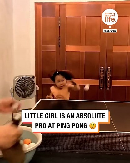 150K views · 2.1K reactions | Little girl is amazing at ping pong  | Lessons Learned In Life | Facebook