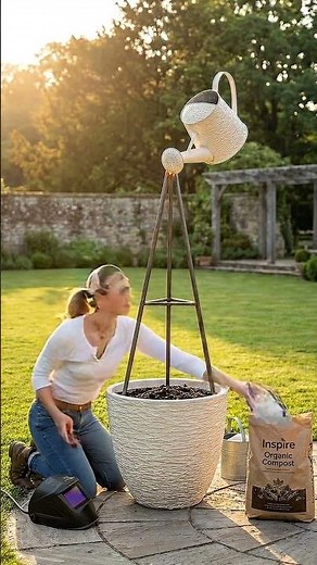 DIY Floating Watering Can Flower Tower! 🌸 (Magic Garden Hack)