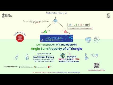 Demonstration of Simulation on Angle Sum Property of a Triangle