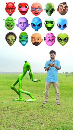 198K views · 1K reactions | Dancing alien correct head matching game vfx magic video #shorts #funny #magic #vfx #vfxmantu | Vfx Mantu Barman | Facebook