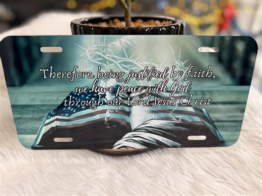 Through our Lord Jesus | Decorative Novelty License Plates