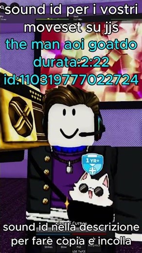 sound id di musiche per i moveset #jjs #roblox
