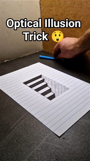 😮How to Draw a Realistic Illusion on Paper #art #3ddrawing #draw #drawing #drawingtutorial