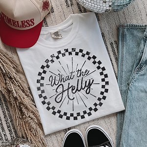 What the Helly PNG, Trendy Rad PNG, Trendy Funny Design for Graphic Tees, Sarcastic Humor, Checkerboard PNG, Sublimation, Digital Download - Etsy
