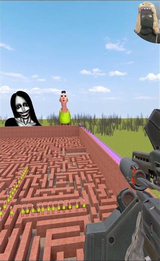 Hamood Habibi and Kuchisake From Small To Giant In Maze EP. 12 #shorts