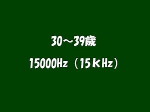 【耳年齢チェック】30～39歳 15kHz