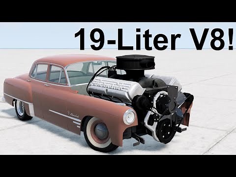 The Biggest Muscle Car Engine Ever! BeamNG. Drive