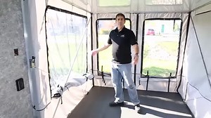 Patio / Threes Season Room. - Please watch this video to see how to set up your new patio enclosure for your new ATC www.aluminumtoyhauler.com. #threeseasonroom | ATC Aluminum Toy Hauler