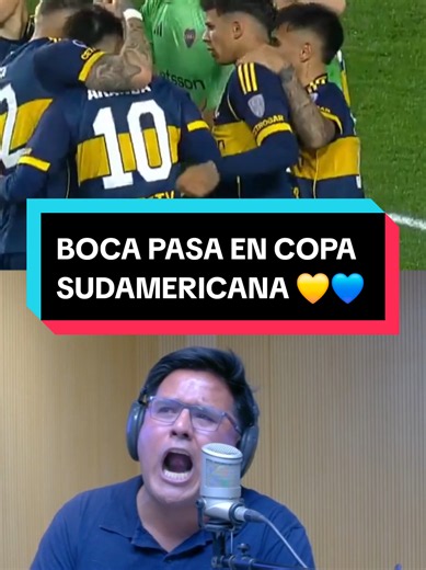 Boca pasa en Copa Sudamericana. Penal final de Lautaro Blanco. Por @Cadena 3 Argentina #Boca #Ohiggins #CopaSudamericana #Relato #marioceledon