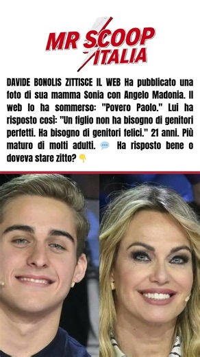 DAVIDE BONOLIS ZITTISCE IL WEB