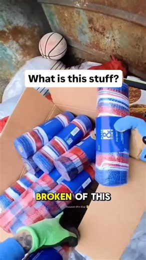 Dumpster Dive King 🤴 on Instagram: "Dumpster full of this mesh stuff!?!? Whats is for? Did I make a mistake taking it? #dumpsterdiving #crafting #crafters #craft"