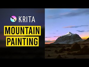 Krita - Mountain Painting - Process + Making Brushes