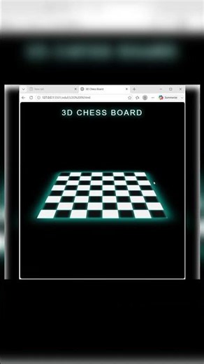 3D Chess Board ♟️🔥Pure HTML & CSS Animation 😳Comment "chess" for code 💻